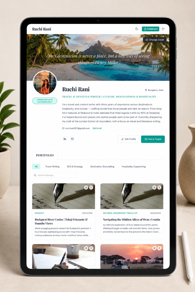 ruchirani.com website mockup